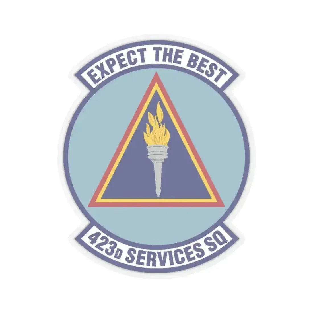 423d Services Squadron (U.S. Air Force) STICKER Vinyl Kiss-Cut Decal 3 Inch Transparent - The Sticker Space