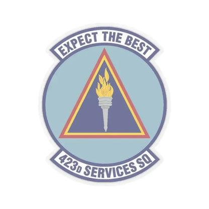 423d Services Squadron (U.S. Air Force) STICKER Vinyl Kiss-Cut Decal 3 Inch Transparent - The Sticker Space