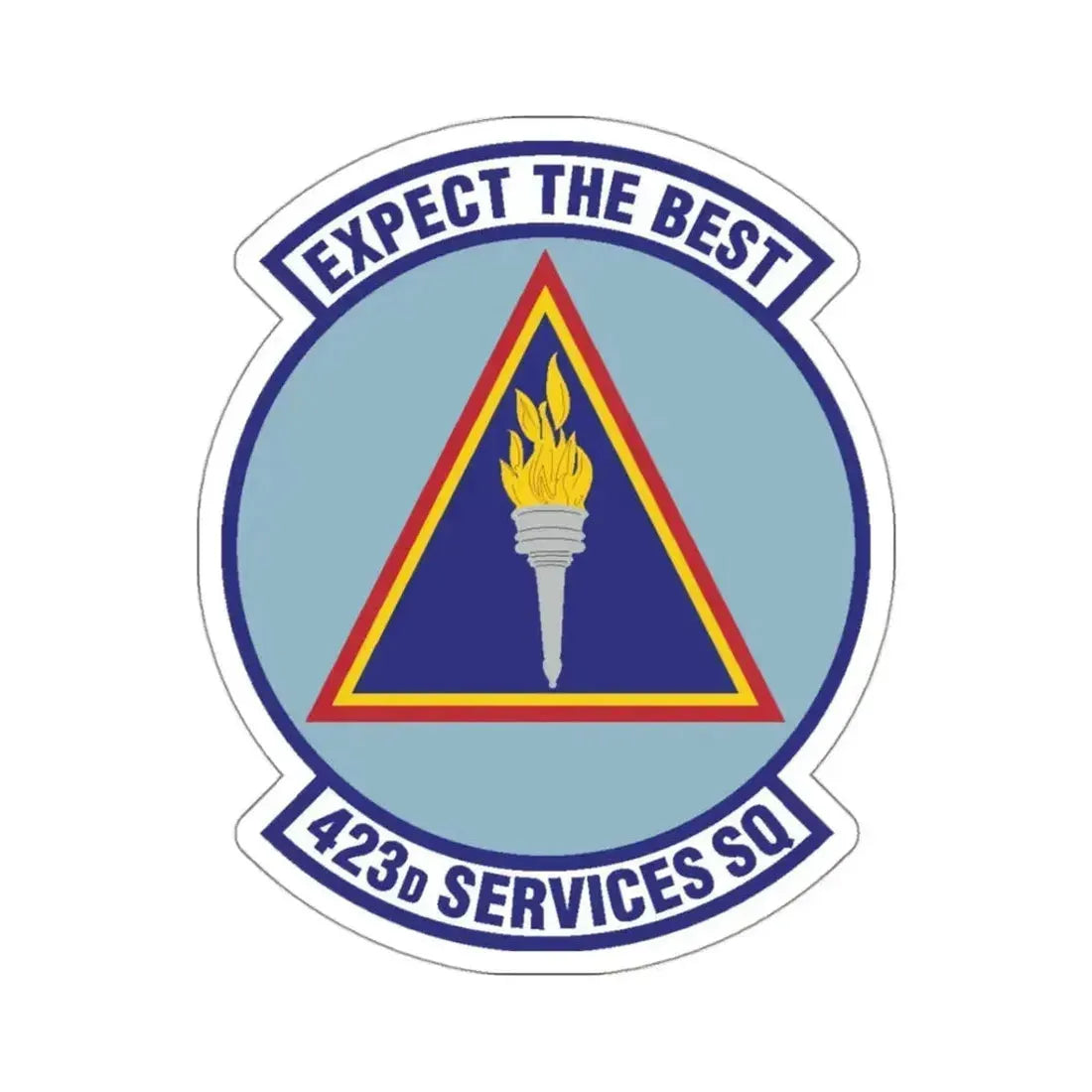 423d Services Squadron (U.S. Air Force) STICKER Vinyl Kiss-Cut Decal 3 Inch White - The Sticker Space