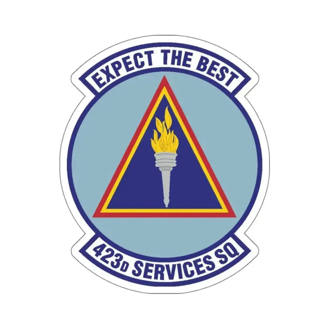 423d Services Squadron (U.S. Air Force) STICKER Vinyl Kiss-Cut Decal 4 Inch White - The Sticker Space