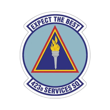 423d Services Squadron (U.S. Air Force) STICKER Vinyl Kiss-Cut Decal 4 Inch White - The Sticker Space