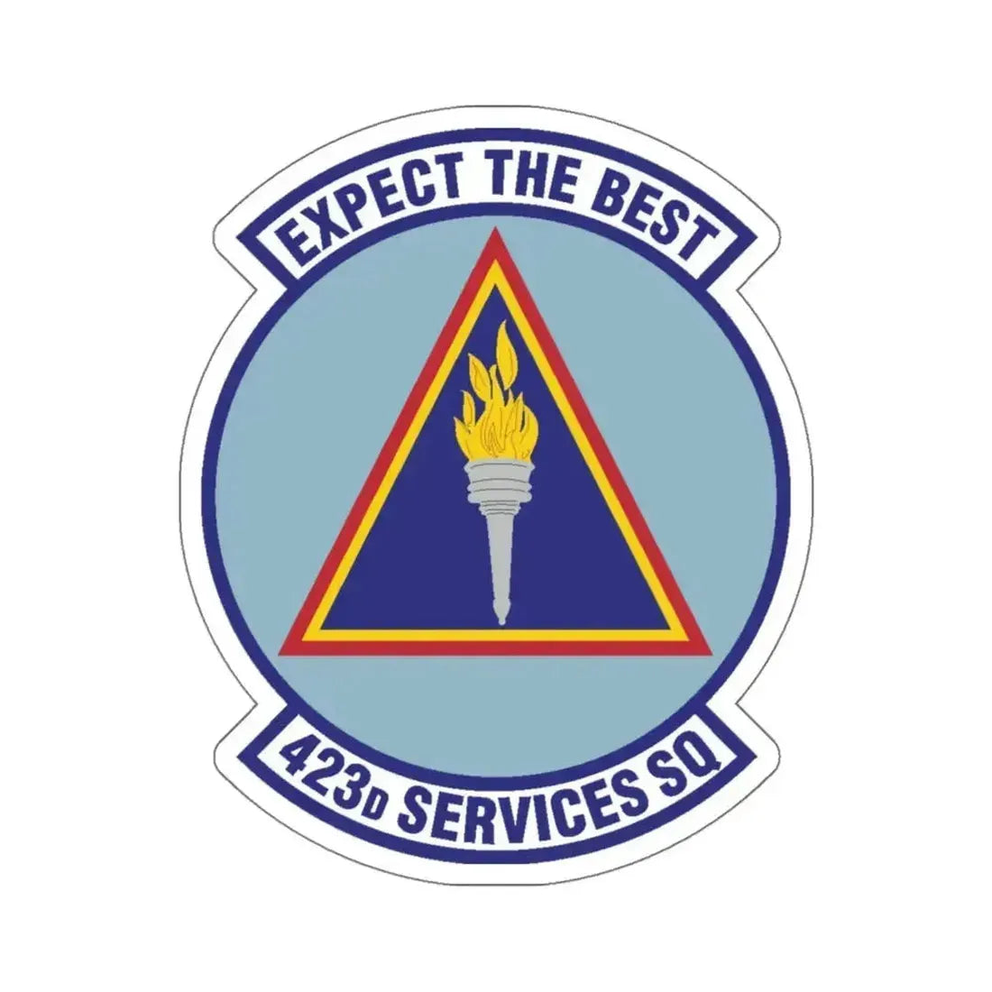 423d Services Squadron (U.S. Air Force) STICKER Vinyl Kiss-Cut Decal 6 Inch White - The Sticker Space
