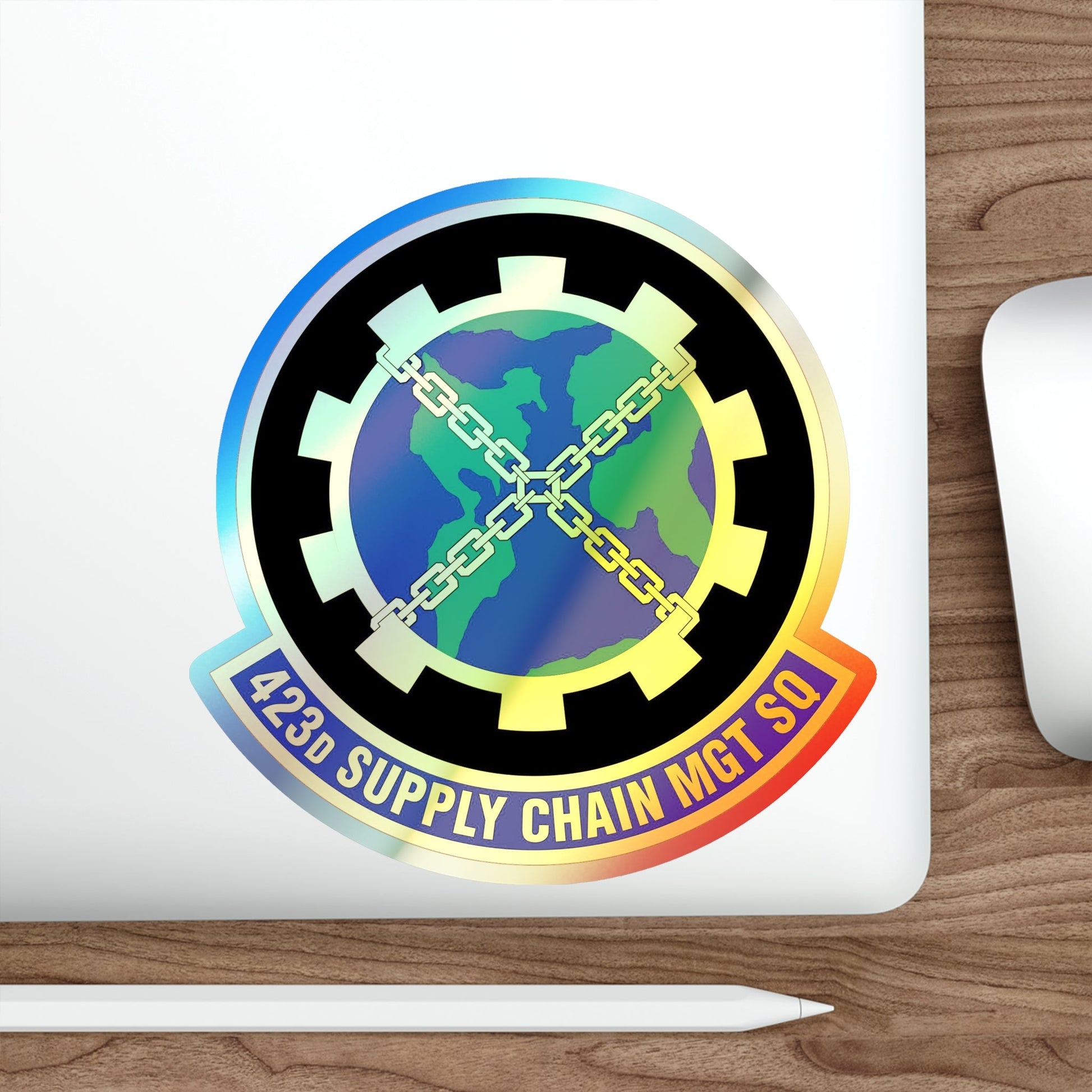 423d Supply Chain Management Squadron (U.S. Air Force) Holographic STICKER Die-Cut Vinyl Decal-The Sticker Space