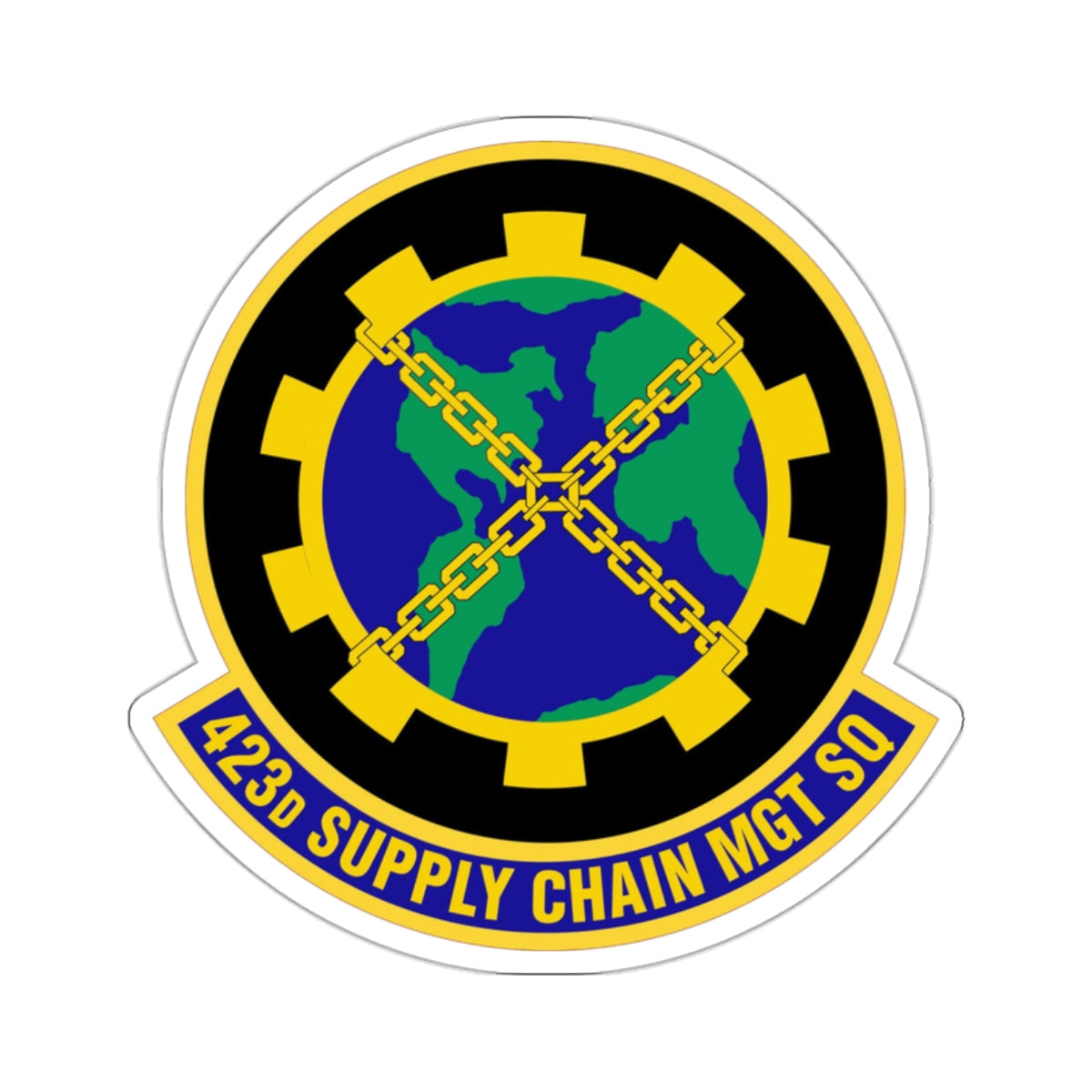 423d Supply Chain Management Squadron (U.S. Air Force) STICKER Vinyl Die-Cut Decal-White-The Sticker Space