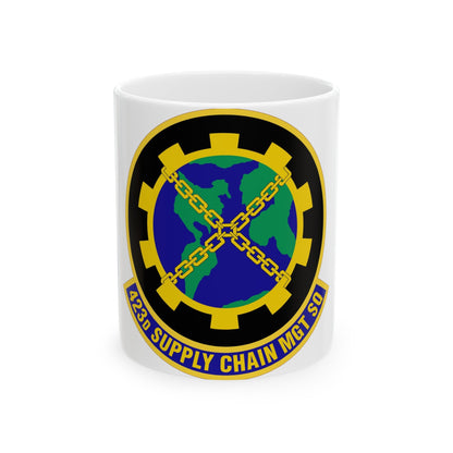 423d Supply Chain Management Squadron (U.S. Air Force) White Coffee Mug-11oz-The Sticker Space