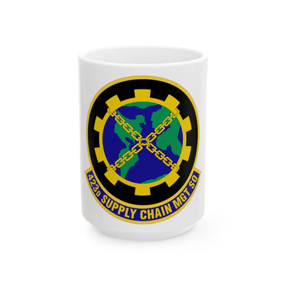 423d Supply Chain Management Squadron (U.S. Air Force) White Coffee Mug-15oz-The Sticker Space