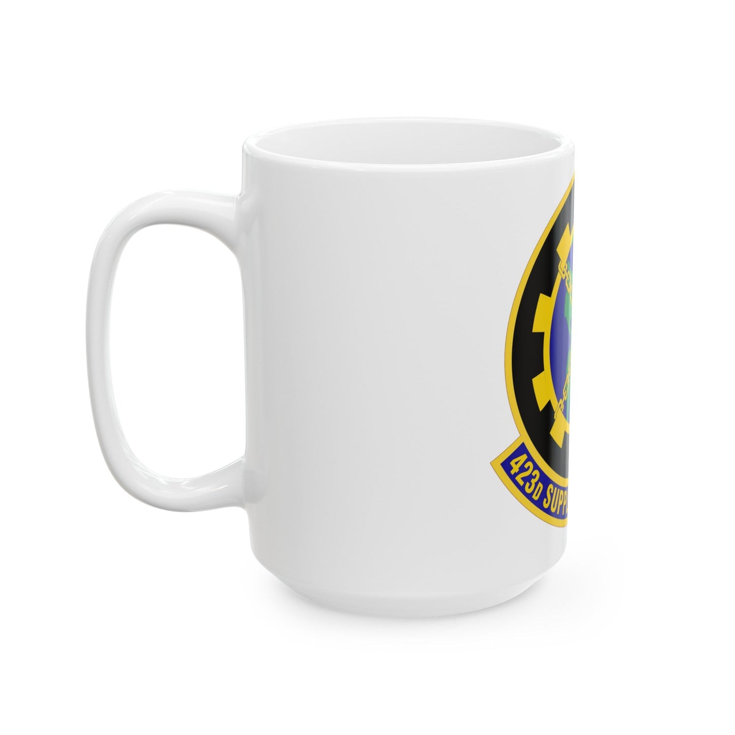423d Supply Chain Management Squadron (U.S. Air Force) White Coffee Mug-The Sticker Space
