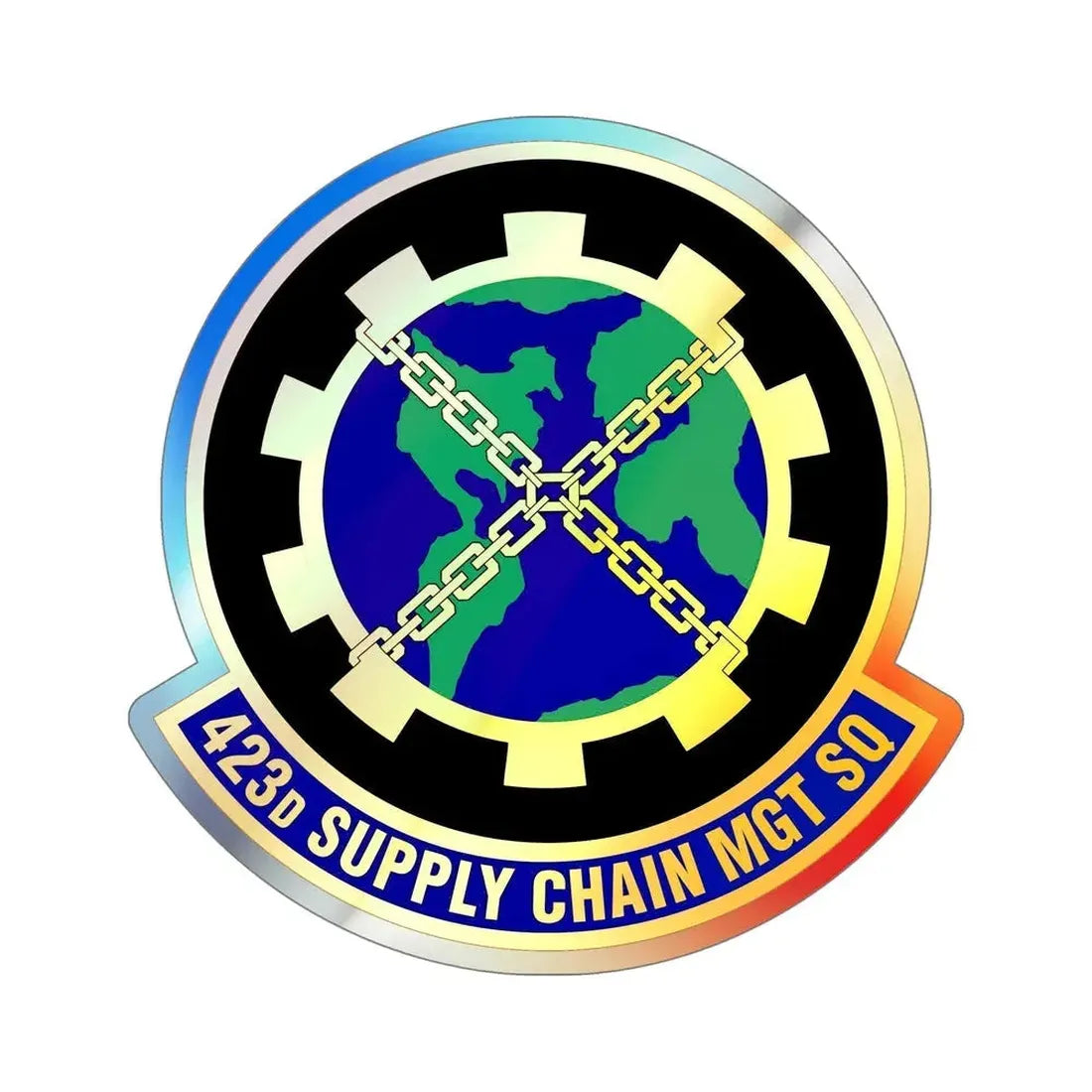 423d Supply Chain Management Squadron (U.S. Air Force) Holographic STICKER Die-Cut Vinyl Decal - The Sticker Space