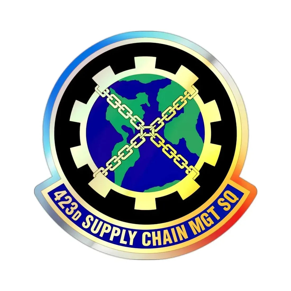 423d Supply Chain Management Squadron (U.S. Air Force) Holographic STICKER Die-Cut Vinyl Decal - The Sticker Space