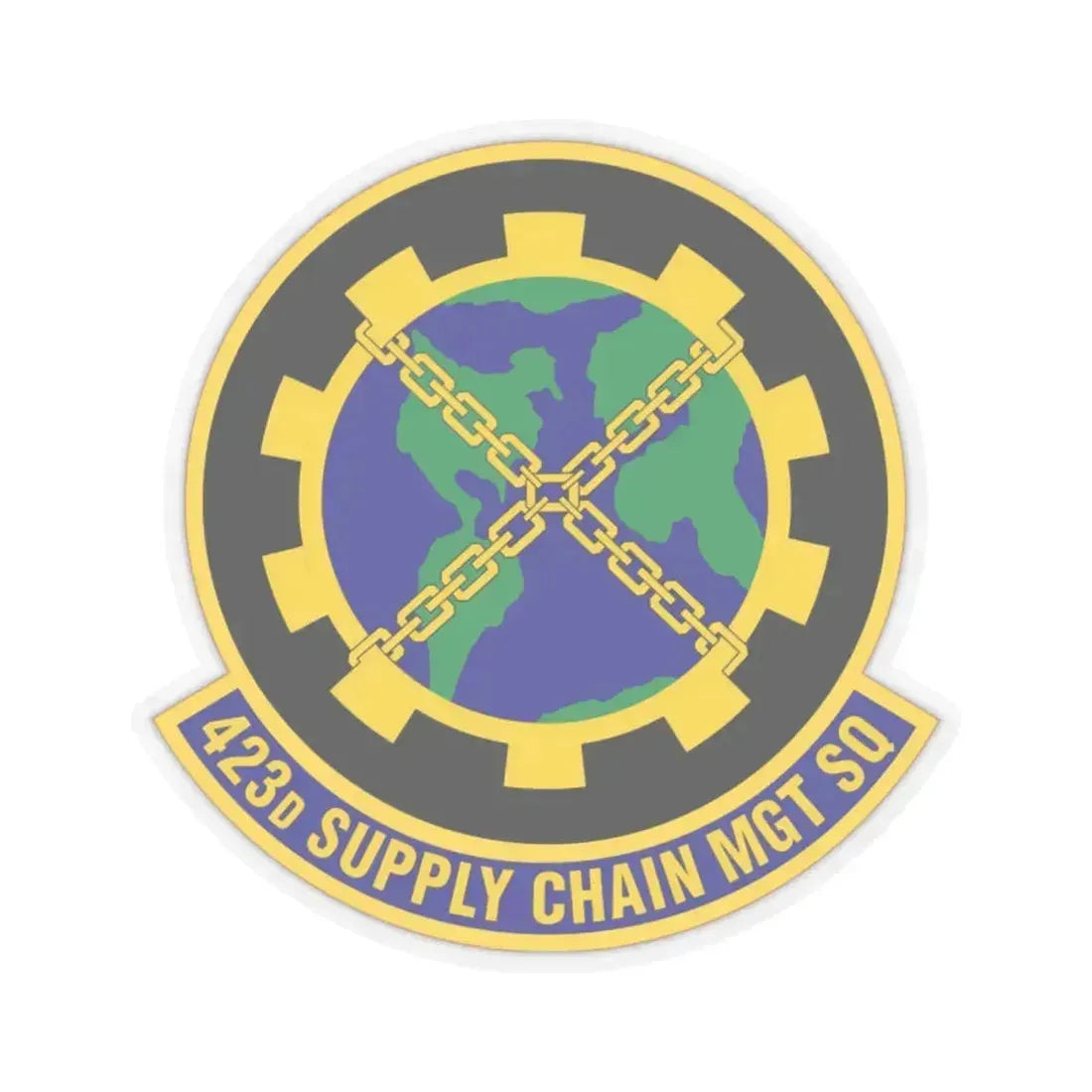 423d Supply Chain Management Squadron (U.S. Air Force) STICKER Vinyl Kiss-Cut Decal 2 Inch Transparent - The Sticker Space