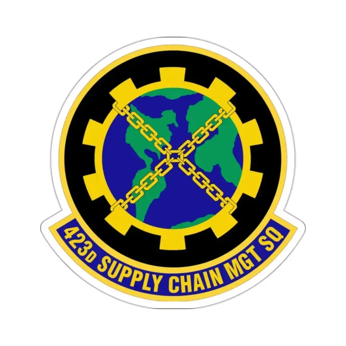 423d Supply Chain Management Squadron (U.S. Air Force) STICKER Vinyl Kiss-Cut Decal 2 Inch White - The Sticker Space