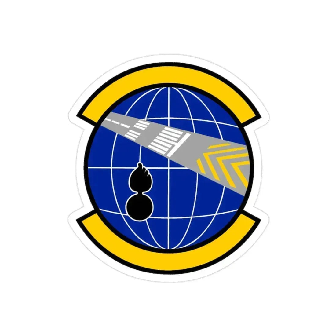 424 Air Base Squadron USAFE (U.S. Air Force) REVERSE PRINT Transparent Die-Cut STICKER 2 Inch Die-Cut Transparent - The Sticker Space