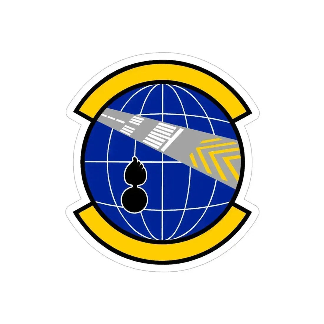 424 Air Base Squadron USAFE (U.S. Air Force) REVERSE PRINT Transparent Die-Cut STICKER 6 Inch Die-Cut Transparent - The Sticker Space