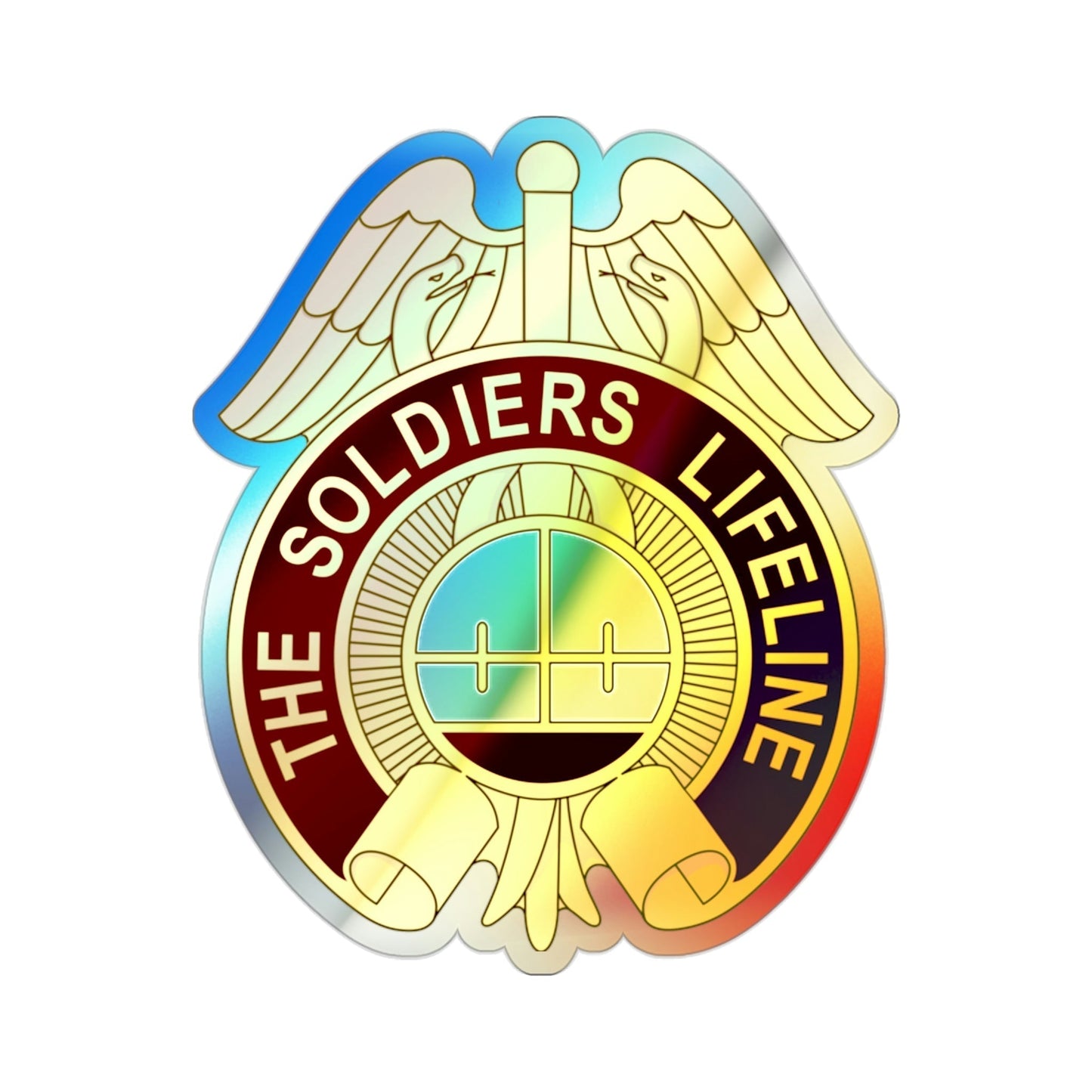 424 Medical Battalion (U.S. Army) Holographic STICKER Die-Cut Vinyl Decal-2 Inch-The Sticker Space