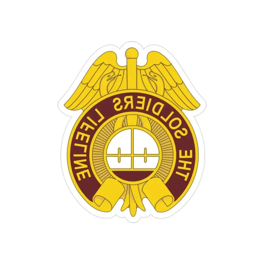 424 Medical Battalion (U.S. Army) REVERSE PRINT Transparent Die-Cut STICKER - The Sticker Space