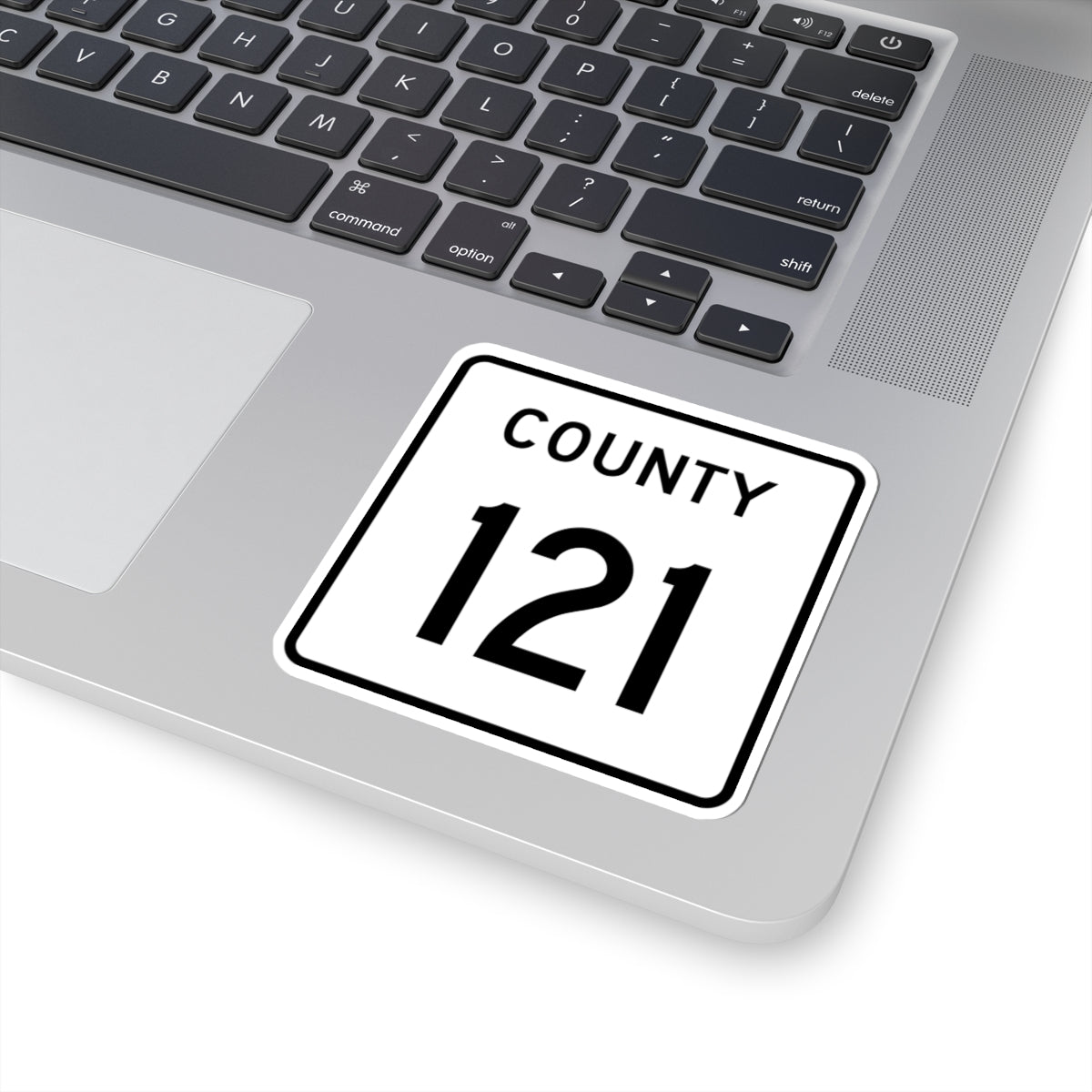County 121 square (Minnesota) (Road Sign) STICKER Vinyl Kiss-Cut Decal