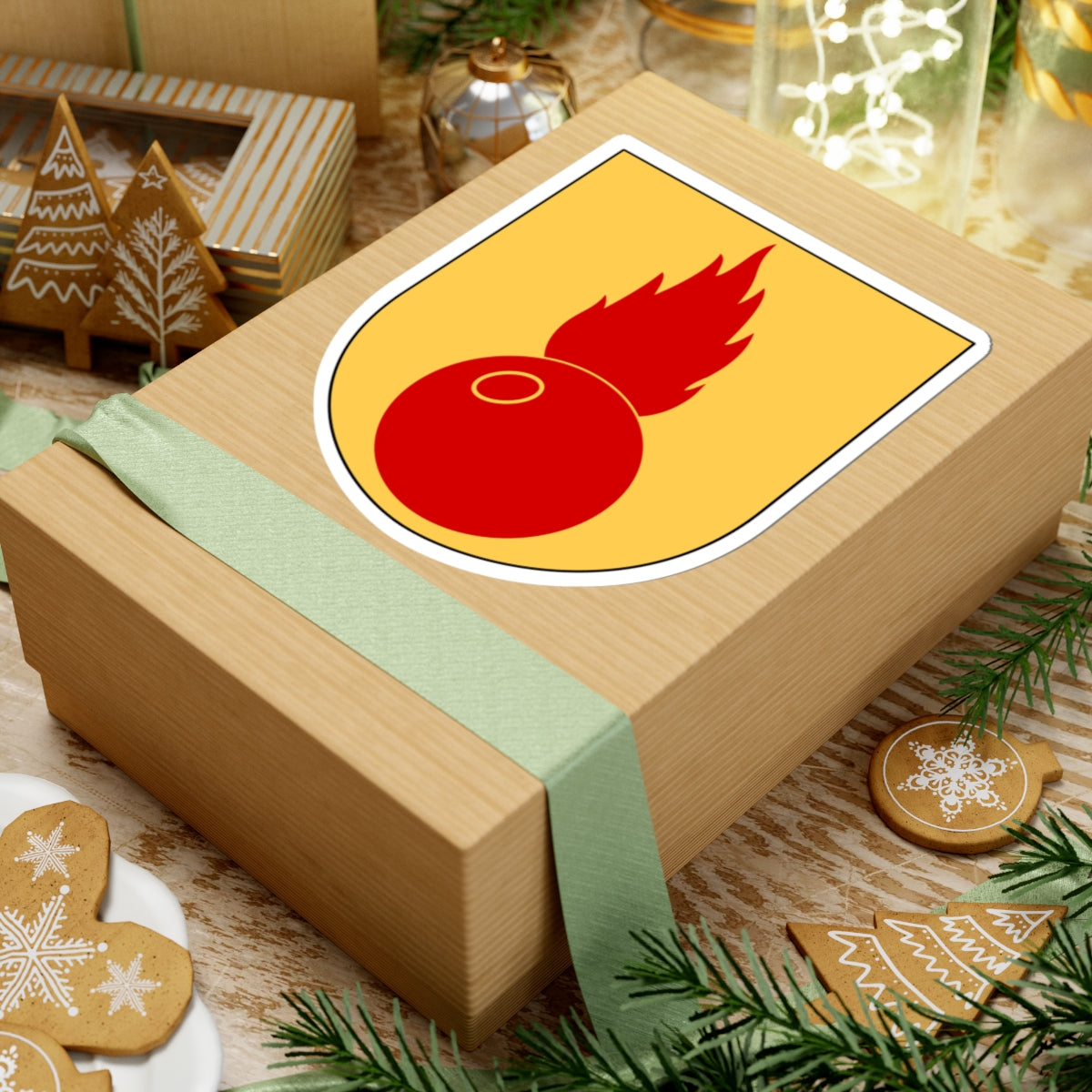 Artilleriregementet 91. artilleribataljonens stab vapen (Sweden) (Coat of Arms) STICKER Vinyl Kiss-Cut Decal