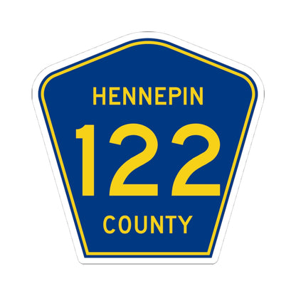 Hennepin County 122 (Minnesota) (Road Sign) STICKER Vinyl Kiss-Cut Decal