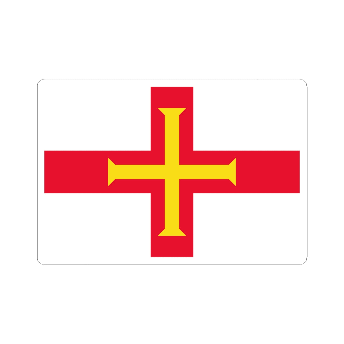 Flag of Guernsey (United Kingdom) STICKER Vinyl Kiss-Cut Decal