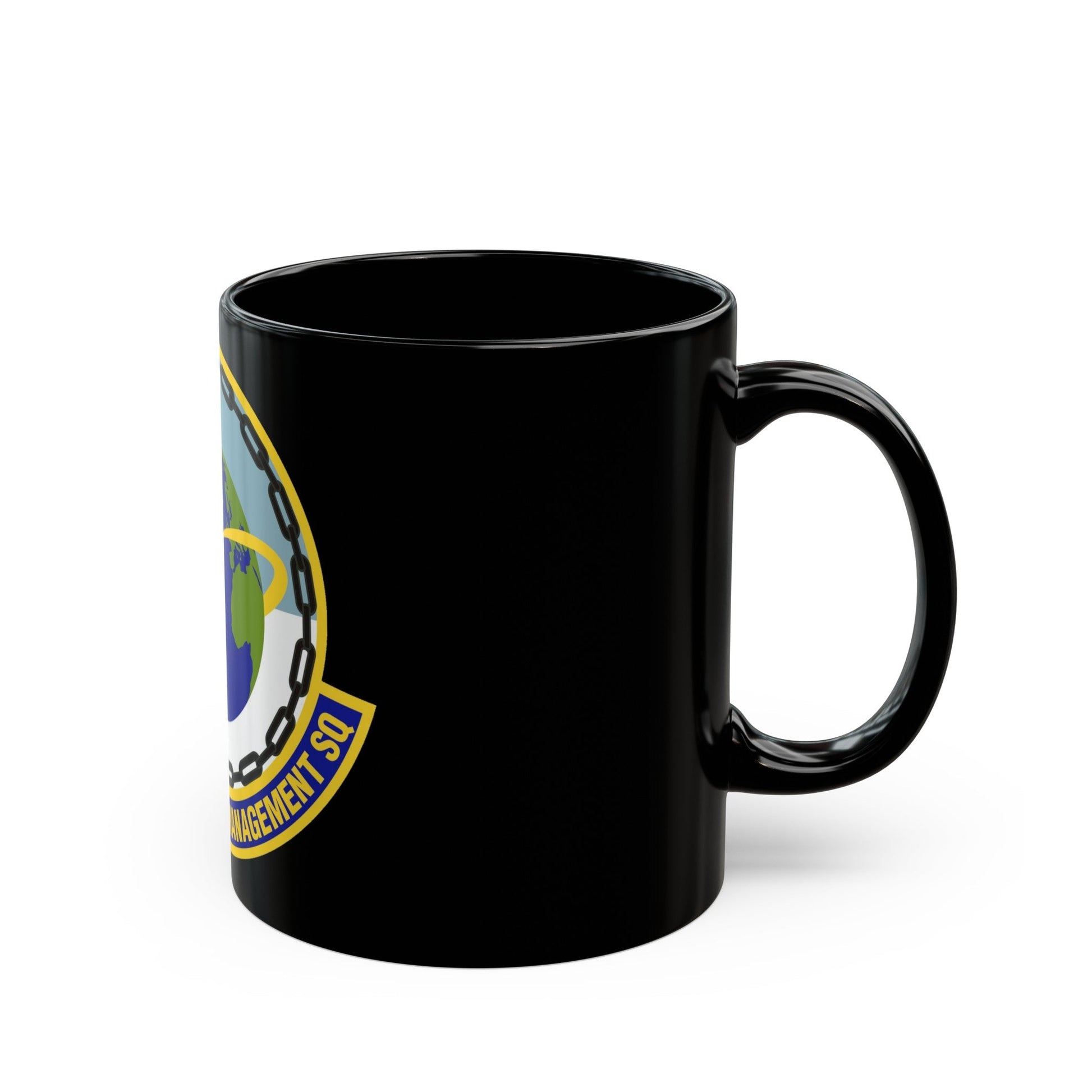 424th Supply Chain Management Squadron (U.S. Air Force) Black Coffee Mug-The Sticker Space