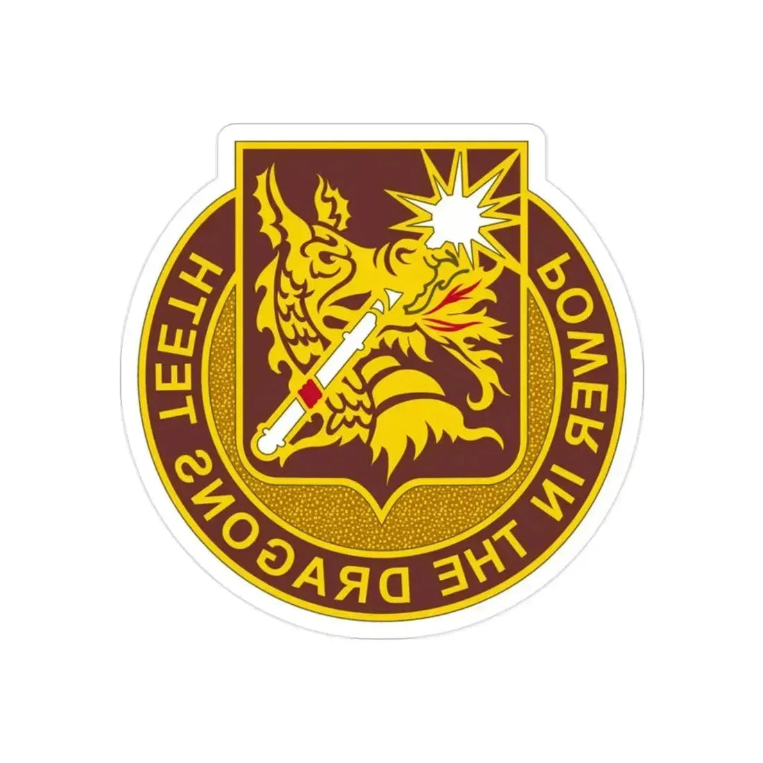 425 Medical Battalion (U.S. Army) REVERSE PRINT Transparent Die-Cut STICKER 2 Inch Die-Cut Transparent - The Sticker Space