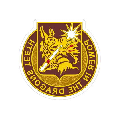 425 Medical Battalion (U.S. Army) REVERSE PRINT Transparent Die-Cut STICKER 2 Inch Die-Cut Transparent - The Sticker Space