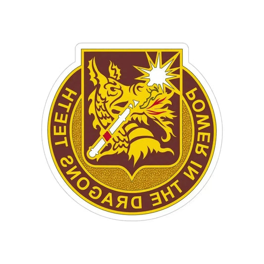 425 Medical Battalion (U.S. Army) REVERSE PRINT Transparent Die-Cut STICKER 6 Inch Die-Cut Transparent - The Sticker Space