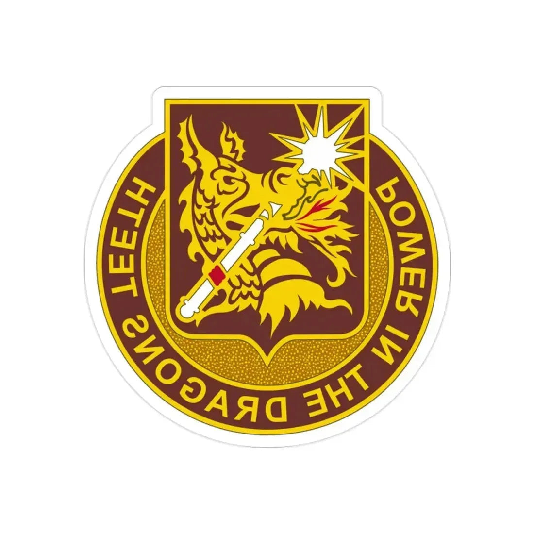 425 Medical Battalion (U.S. Army) REVERSE PRINT Transparent Die-Cut STICKER - The Sticker Space