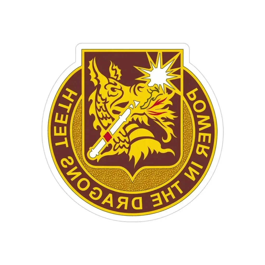 425 Medical Battalion (U.S. Army) REVERSE PRINT Transparent Die-Cut STICKER - The Sticker Space