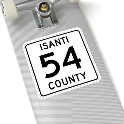 Isanti County 54 MN (Minnesota) (Road Sign) STICKER Vinyl Kiss-Cut Decal