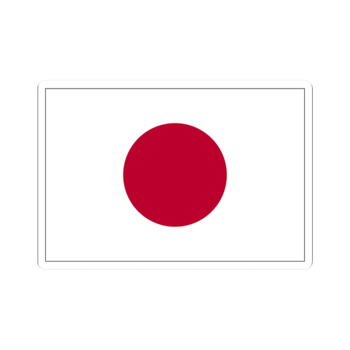 Flag of Japanbordered (Japan) STICKER Vinyl Kiss-Cut Decal