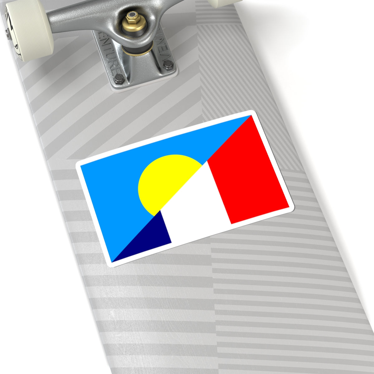 Flag of France and Palau (France) STICKER Vinyl Kiss-Cut Decal