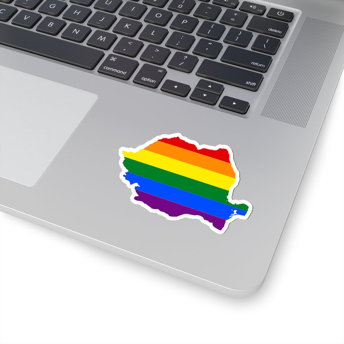 LGBT flag map of Romania (Oman) STICKER Vinyl Kiss-Cut Decal