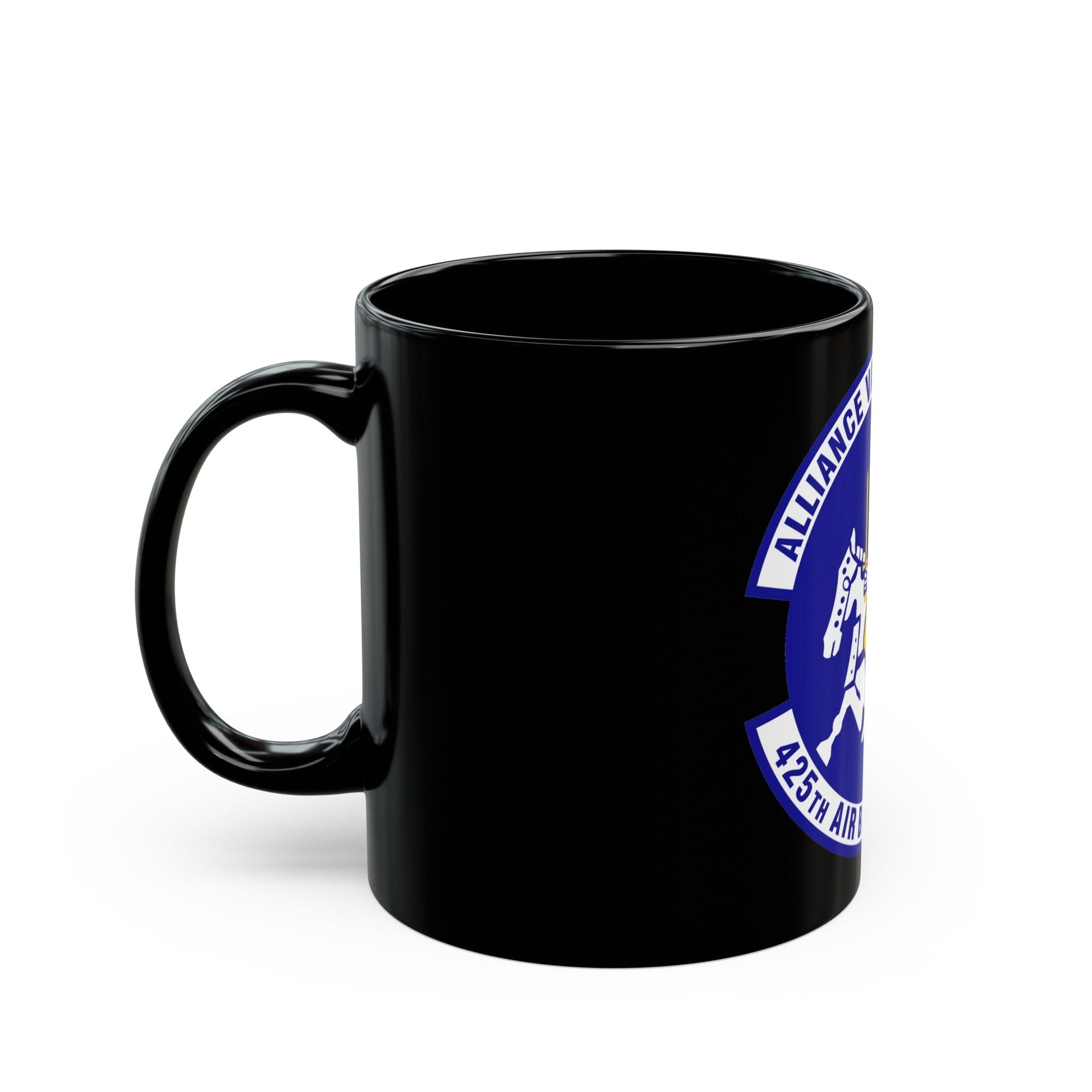 425th Air Base Squadron (U.S. Air Force) Black Coffee Mug-The Sticker Space