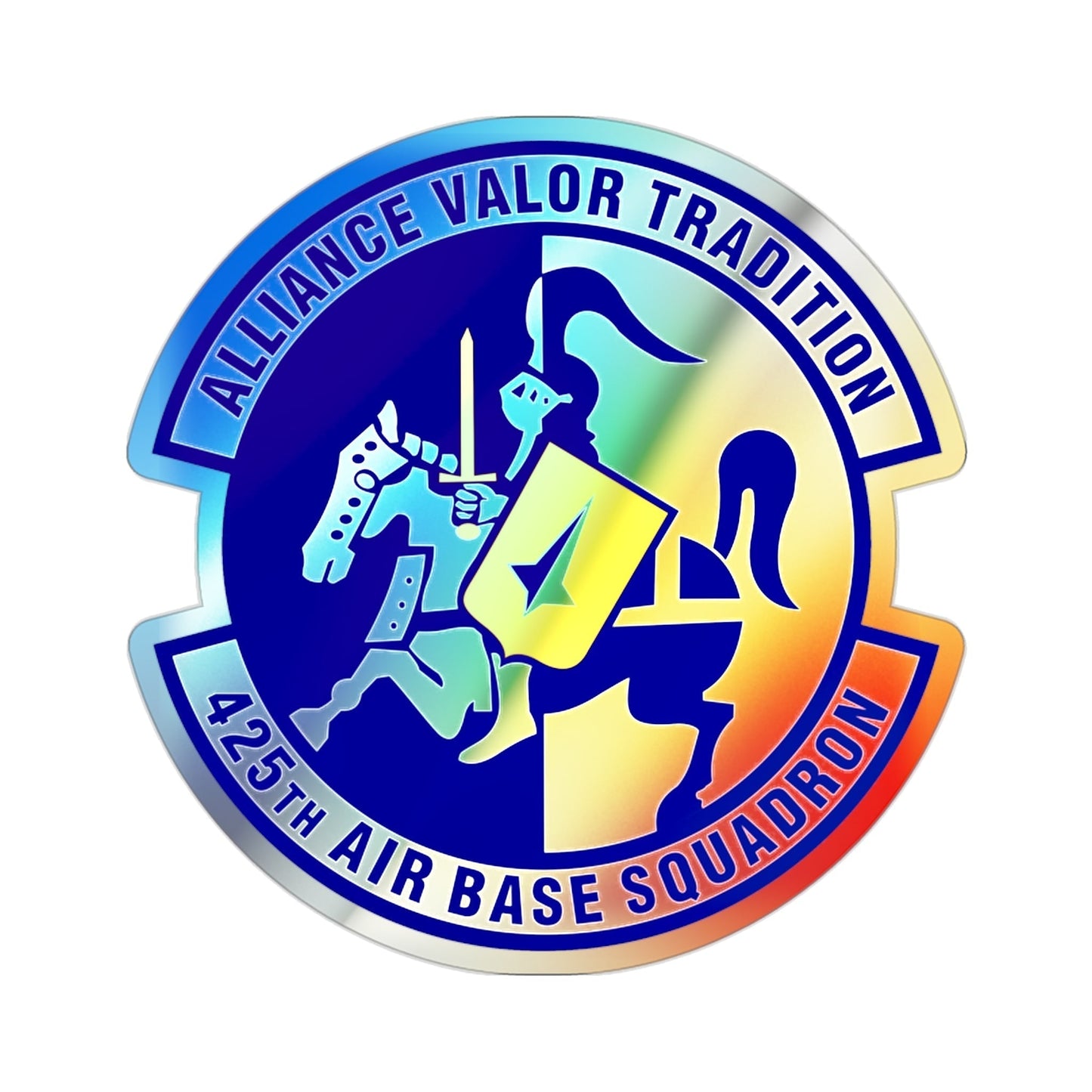 425th Air Base Squadron (U.S. Air Force) Holographic STICKER Die-Cut Vinyl Decal-2 Inch-The Sticker Space