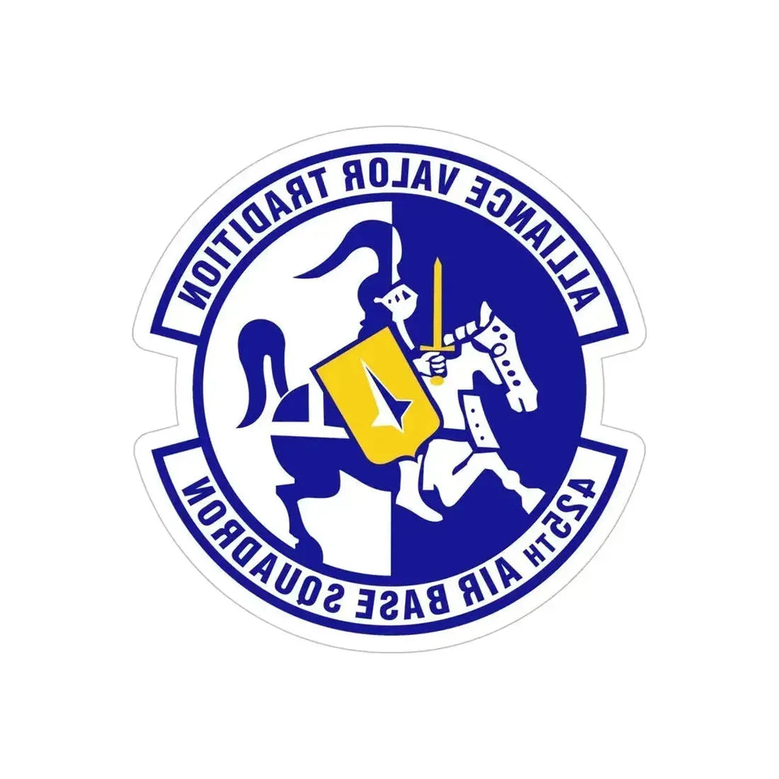 425th Air Base Squadron (U.S. Air Force) REVERSE PRINT Transparent Die-Cut STICKER 6 Inch Die-Cut Transparent - The Sticker Space