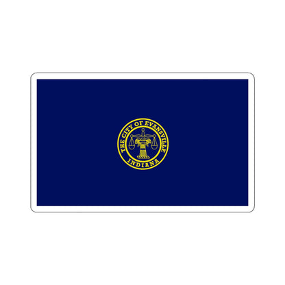 Flag of Evansville, Indiana - STICKER Vinyl Kiss-Cut Decal