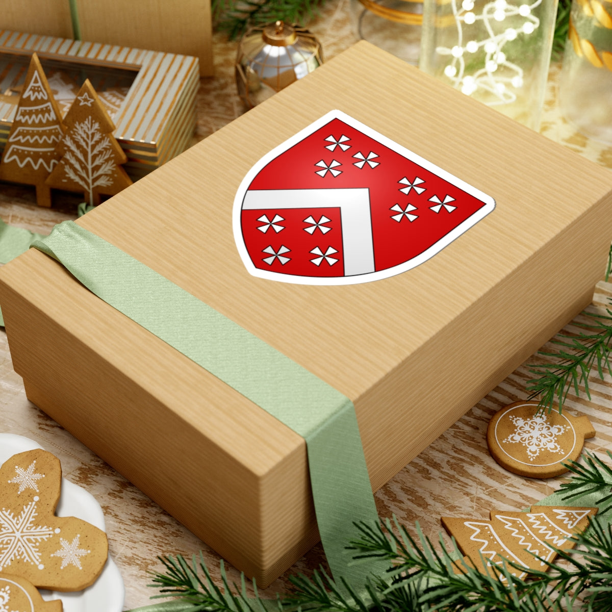 Armorial BerkeleyE CoA (England) (Coat of Arms) STICKER Vinyl Kiss-Cut Decal