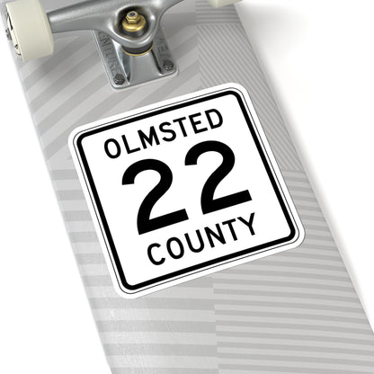 Olmsted County Route 22 (Minnesota) (Road Sign) STICKER Vinyl Kiss-Cut Decal