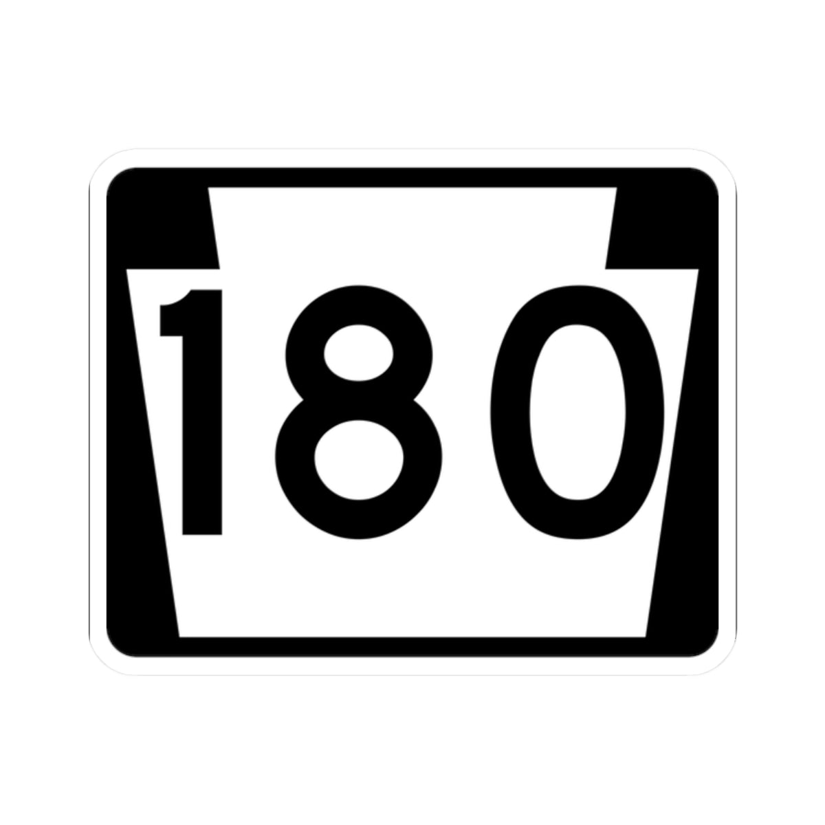 PA-180 (Pennsylvania) (Road Sign) STICKER Vinyl Kiss-Cut Decal