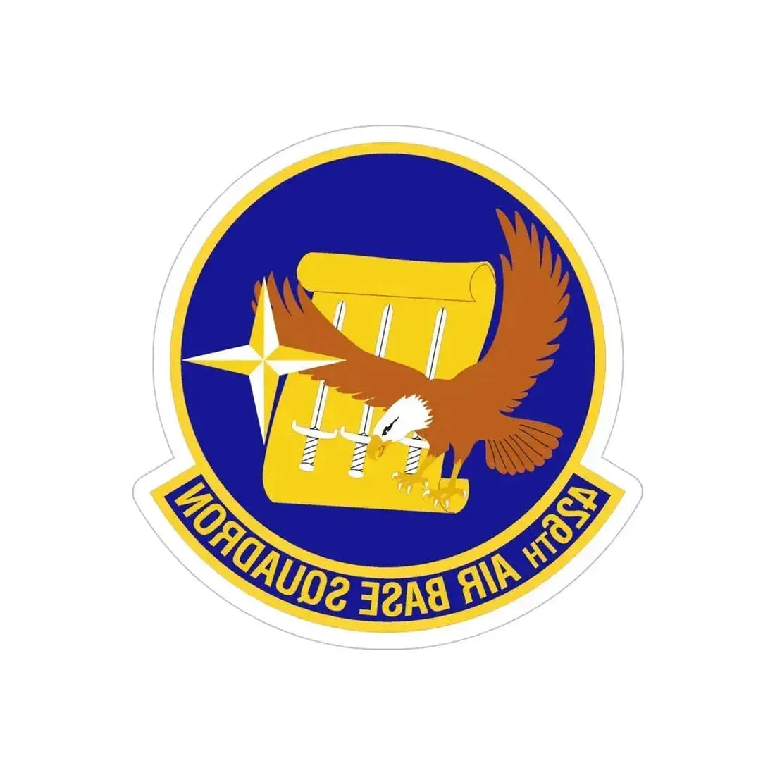 426th Air Base Squadron (U.S. Air Force) REVERSE PRINT Transparent Die-Cut STICKER 5 Inch Die-Cut Transparent - The Sticker Space