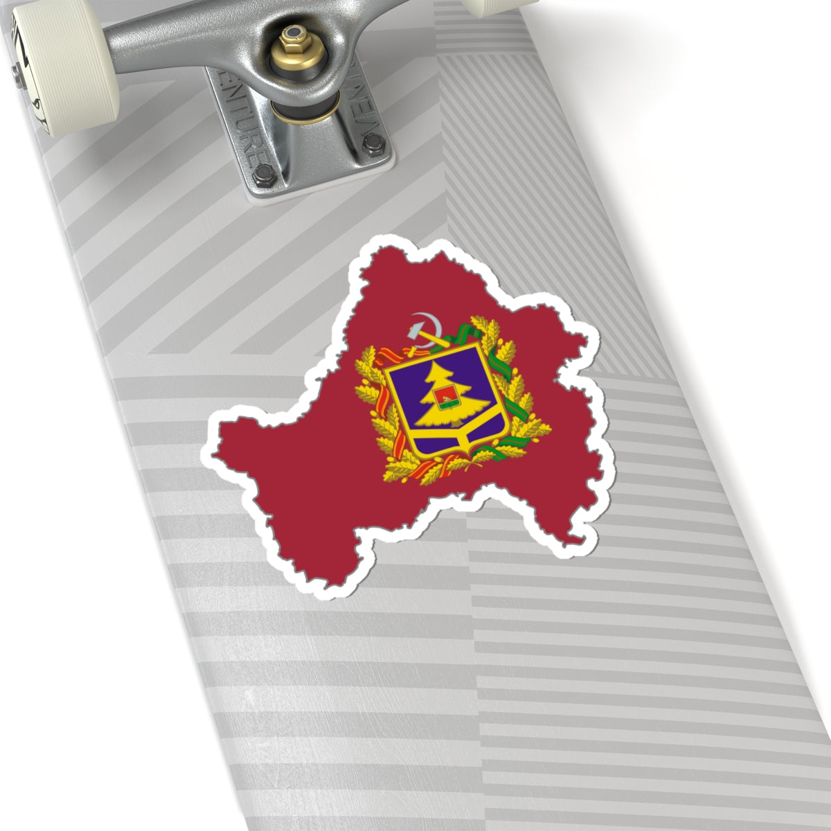 Flag map of Bryansk Oblast (Russia) STICKER Vinyl Kiss-Cut Decal