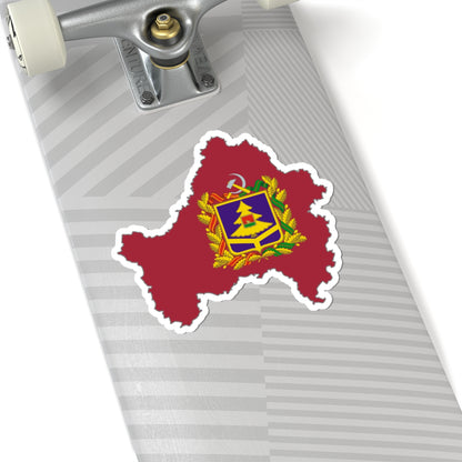 Flag map of Bryansk Oblast (Russia) STICKER Vinyl Kiss-Cut Decal