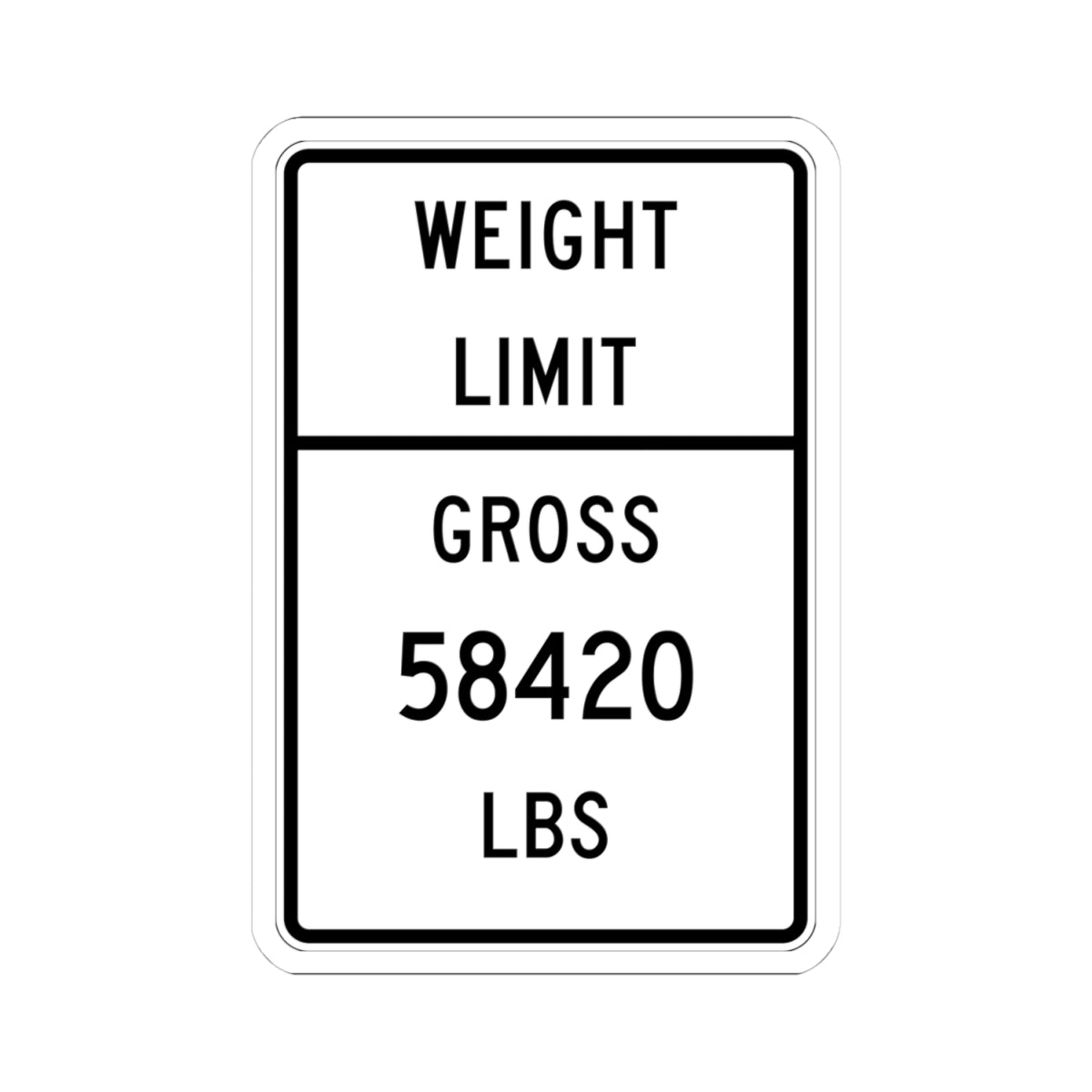 Texas MUTCD R12-1T template (Texas) (Road Sign) STICKER Vinyl Kiss-Cut Decal