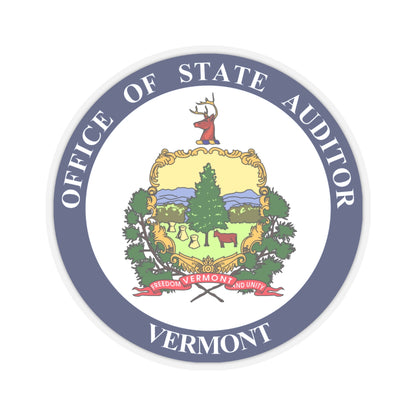 Seal of the State Auditor of Vermont - STICKER Vinyl Kiss-Cut Decal