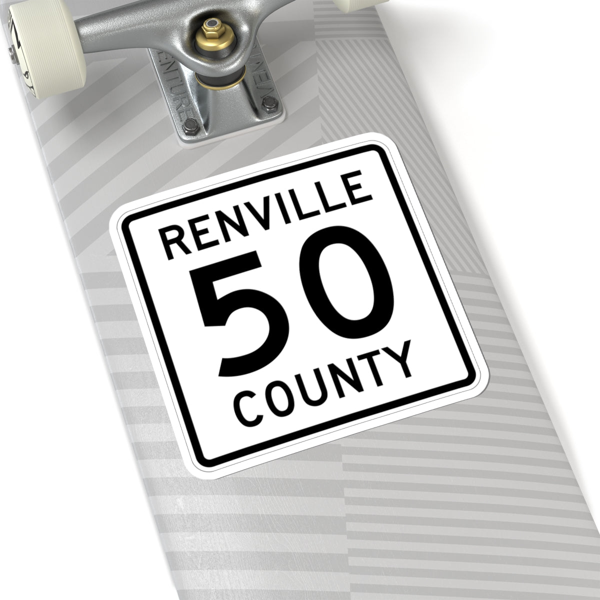 Renville County 50 MN (Minnesota) (Road Sign) STICKER Vinyl Kiss-Cut Decal