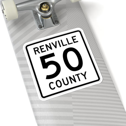 Renville County 50 MN (Minnesota) (Road Sign) STICKER Vinyl Kiss-Cut Decal