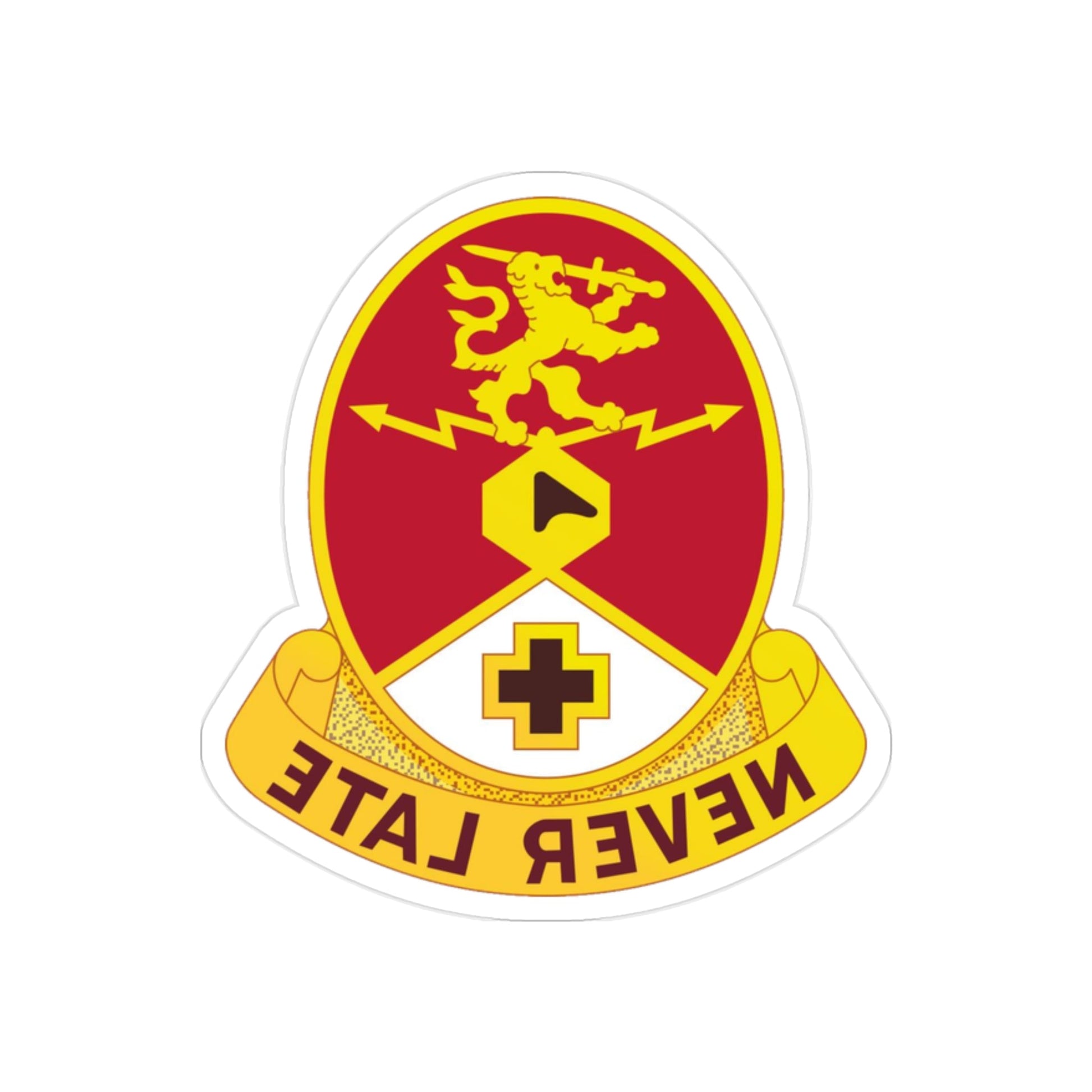 428 Medical Center (U.S. Army) REVERSE PRINT Transparent STICKER-2" × 2"-The Sticker Space