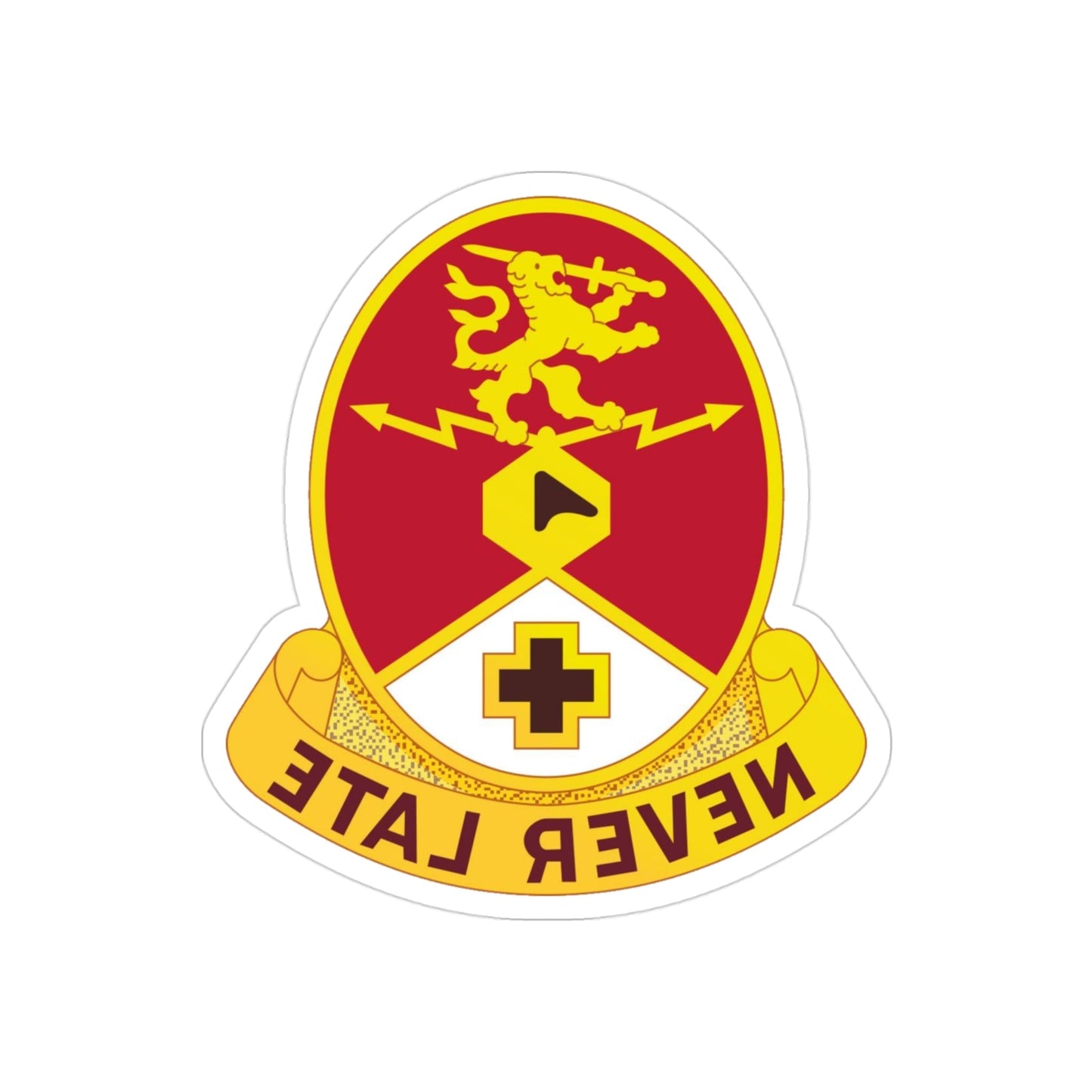 428 Medical Center (U.S. Army) REVERSE PRINT Transparent STICKER-3" × 3"-The Sticker Space