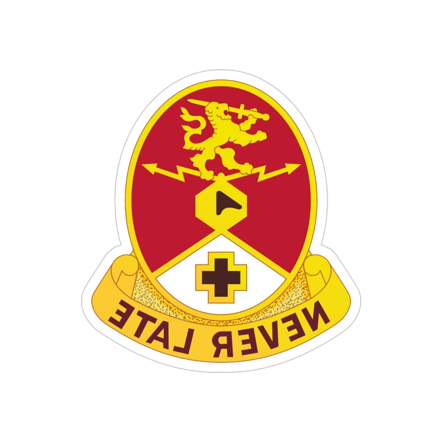 428 Medical Center (U.S. Army) REVERSE PRINT Transparent STICKER-4" × 4"-The Sticker Space